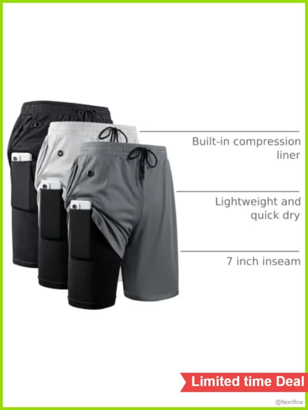 Men's 2-in-1 Athletic Shorts 7